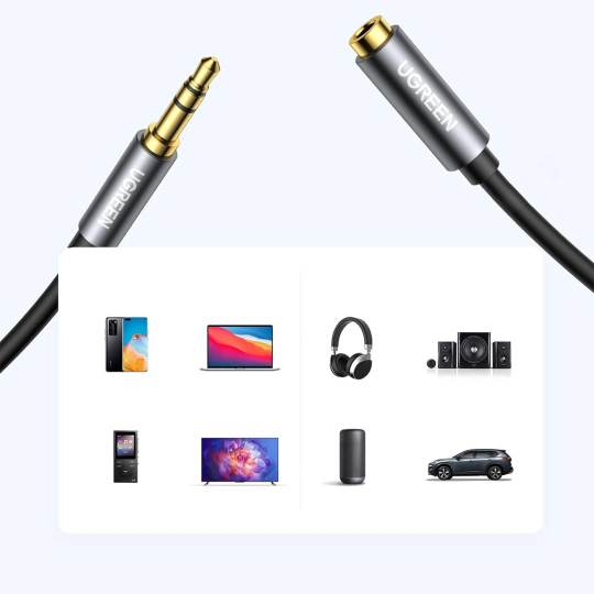 UGREEN 3.5mm Male to 3.5mm Female Extension Cable - AV118 - 10592