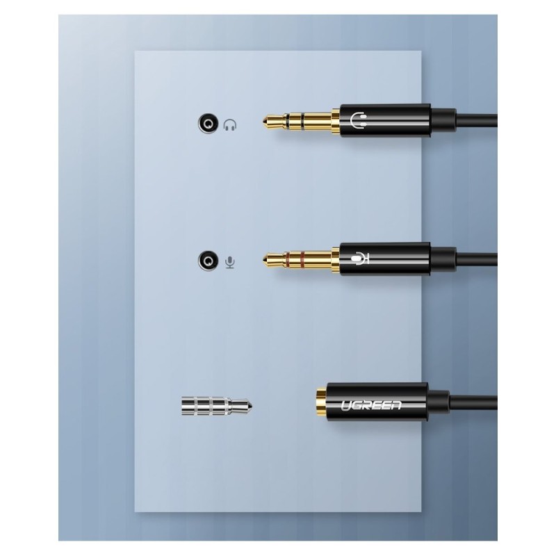 UGREEN 3.5mm Female to 2 Male Audio Cable - AV140 - 20898