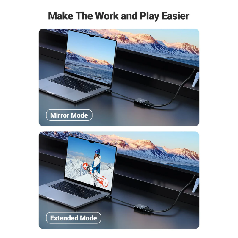 UGREEN HDMI to VGA Converter 25cm (Black) - MM103 - 40248