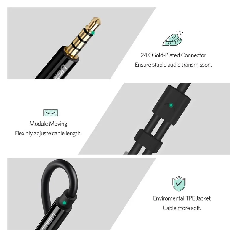 UGREEN 3.5mm male to 2 Female Audio Cable - AV141 - 30620