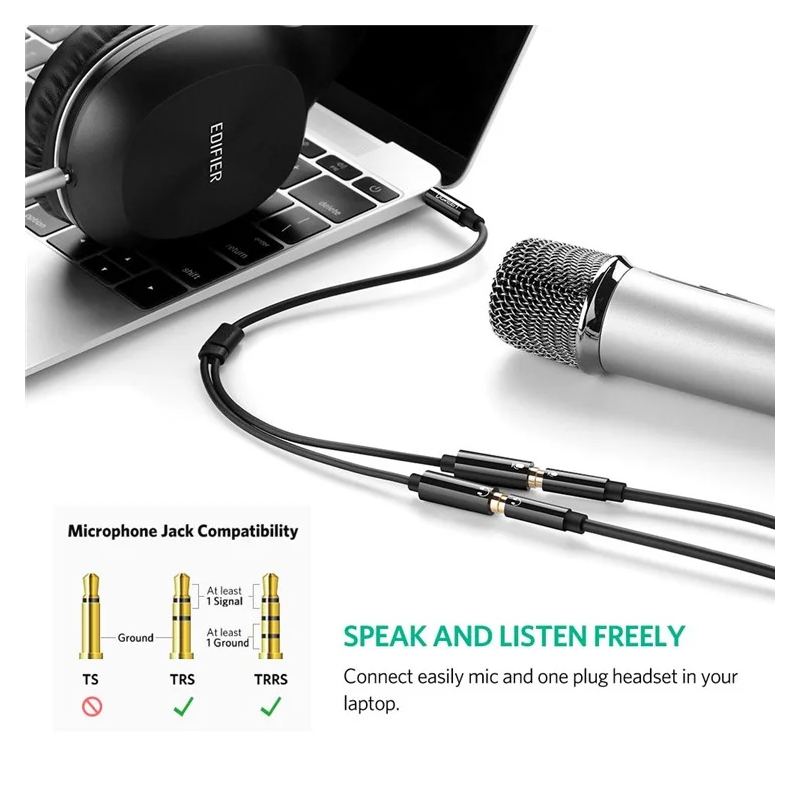 UGREEN 3.5mm male to 2 Female Audio Cable - AV141 - 30620