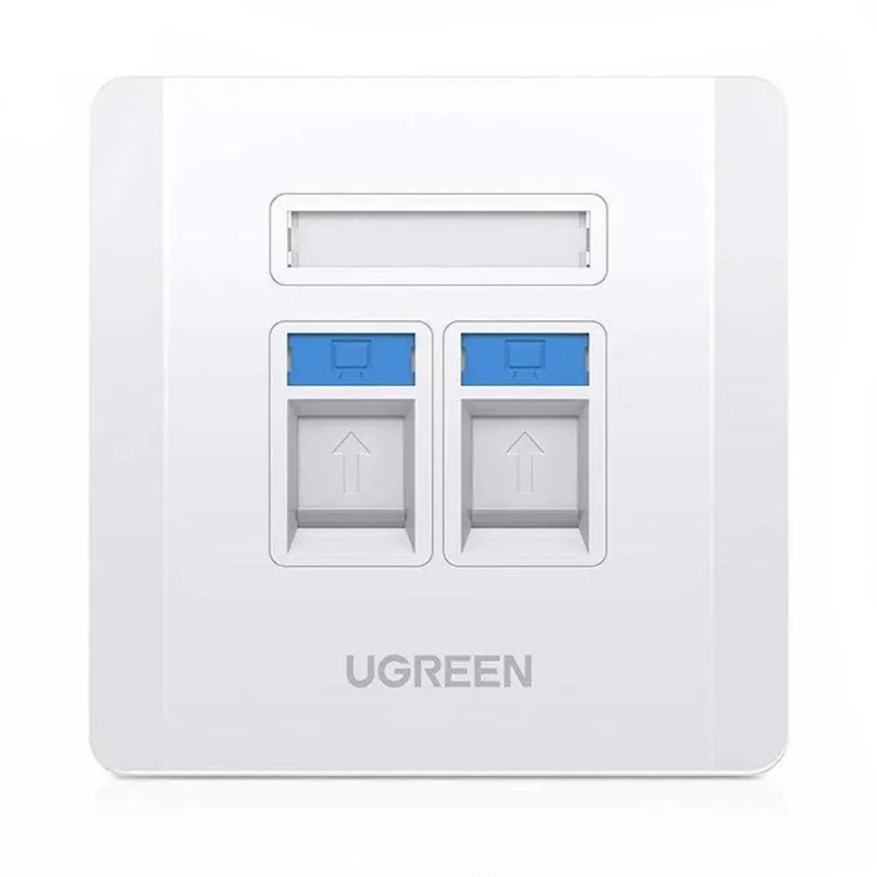 UGREEN Dual Port Wall Plate 1 PCs/Bag - NW144 - 80182