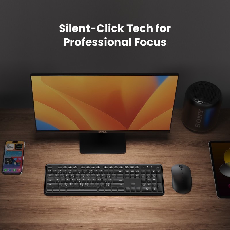 UGREEN wireless 2.4G Keyboard & Mouse - MK331 - 65781