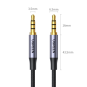 UGREEN 3.5mm Male to Male 4-Pole Microphone Audio Cable - AV183 - 10648