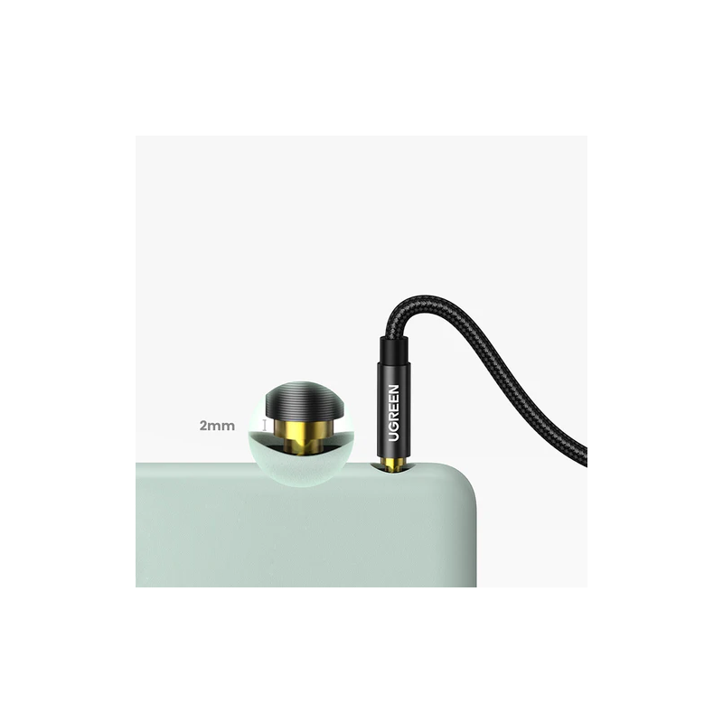 UGREEN 3.5mm Male to 3.5mm Male Cable Gold Plated Metal Case with Braid - AV112 - 60179