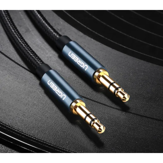 UGREEN 3.5mm Male to 3.5mm Male Cable Gold Plated Metal Case with Braid - AV112 - 10685