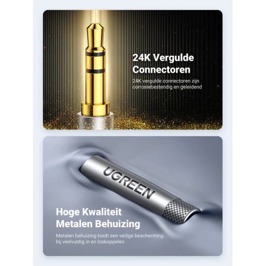 UGREEN 3.5mm Metal Connector Braided Audio Cable - AV150 - 50355