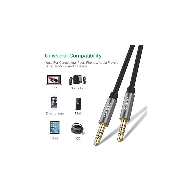 UGREEN 3.5mm Male to 3.5mm Male Cable - AV119 - 10733