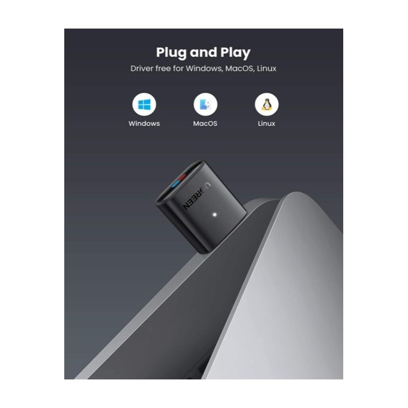 UGREEN USB2.0 Bluetooth Transmitter 5.0 - CM408 - 10928