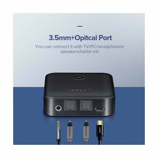 UGREEN Bluetooth Transmitter/Receiver Aptx HD 5.0 (LY) (3.5 + optical fiber) - CM144 - 70158