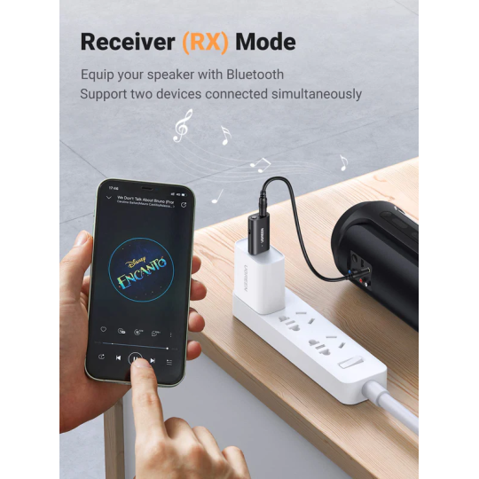 UGREEN USB 2.0 to 3.5mm Bluetooth Transmitter/Receiver Adapter with Audio Cable - CM523 - 60300
