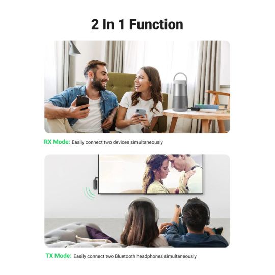 UGREEN 2-in-1 Bluetooth Transmitter & Receiver - CM403 - 80893
