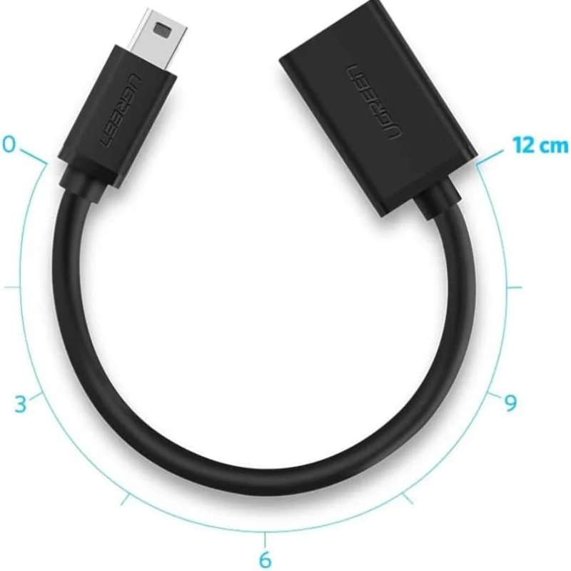 UGREEN Mini USB 5Pin Male To USB 2.0 A Female OTG Cable - US249 - 10383