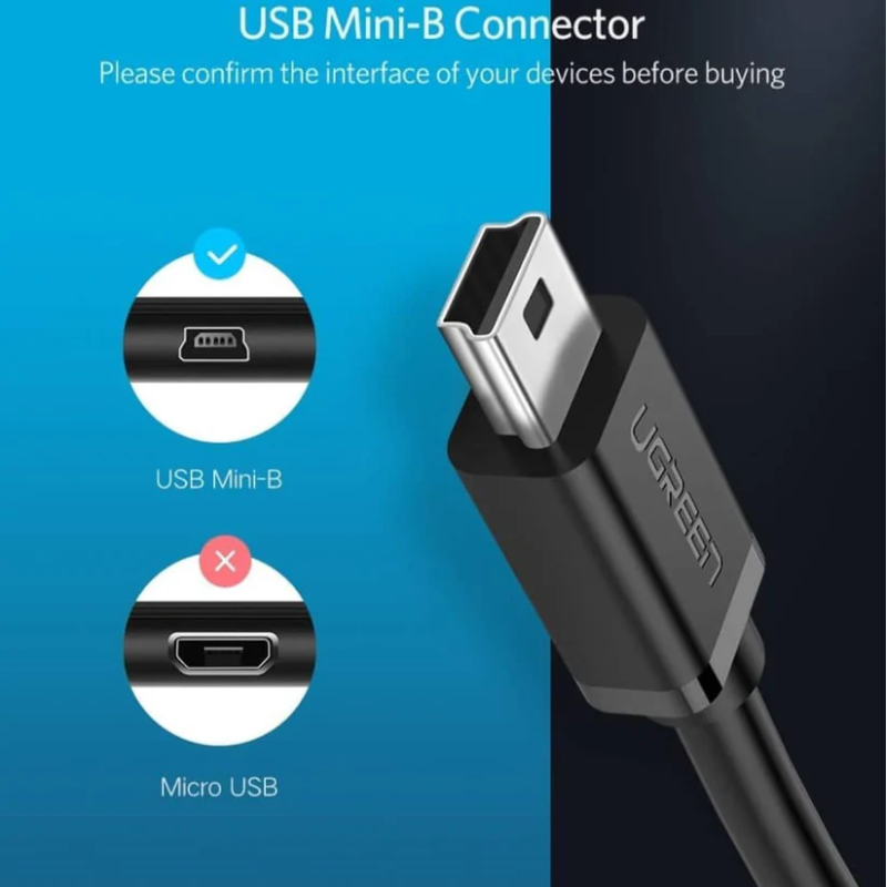 UGREEN Mini USB 5Pin Male To USB 2.0 A Female OTG Cable - US249 - 10383