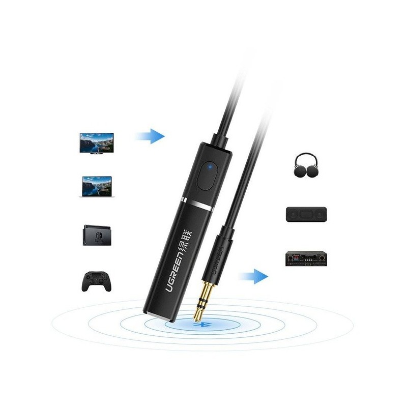 UGREEN Bluetooth Transmitter with 3.5mm Male Audio Cable - CM107 - 40761