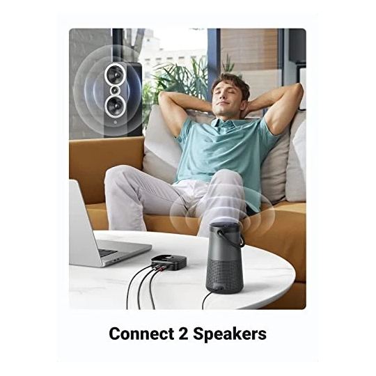 UGREEN Wireless Bluetooth Audio Receiver 5.0 with 3.5mm and 2RCA Adapter with SRRC - CM123 - 30445