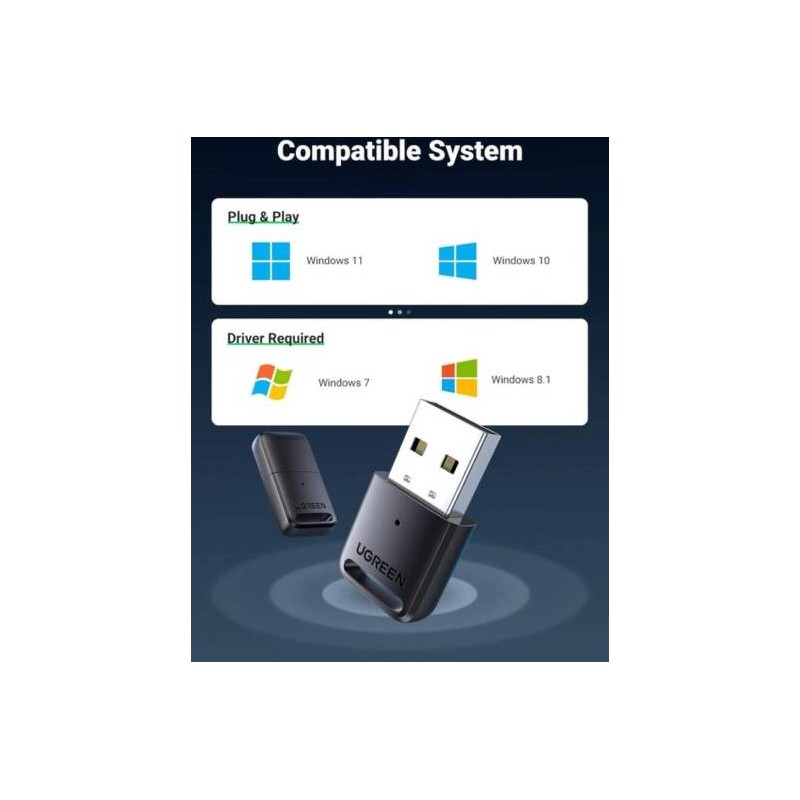 UGREEN Bluetooth 5.0 USB Adapter - CM390 - 80890