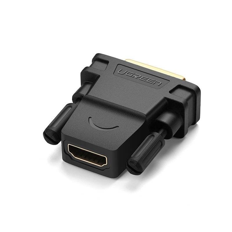 UGREEN DVI-D 24+1 Male to HDMI Female Adapter (Black) - 20124
