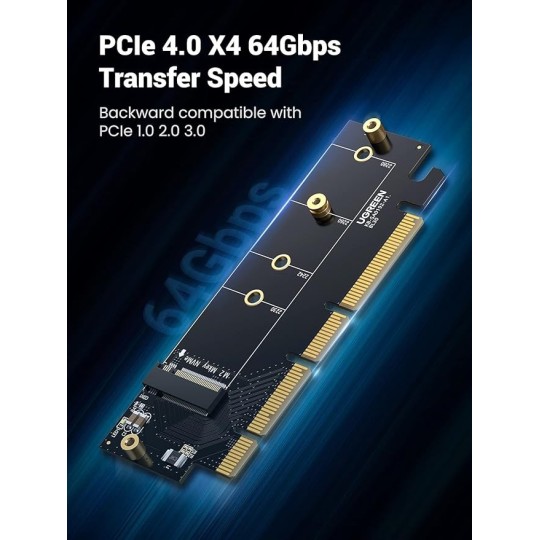 UGREEN PCIe 4.0(16×) to M.2 NVMe Expansion Card - CM465 - 30715