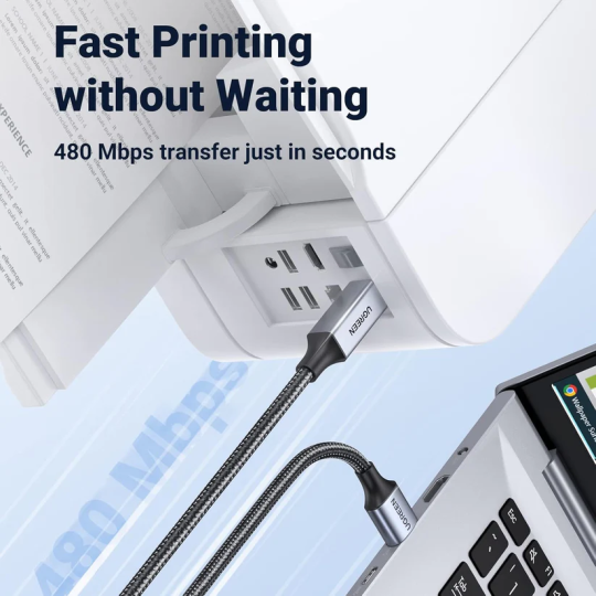 UGREEN USB 2.0 AM To BM Print Cable - US369 - 80801