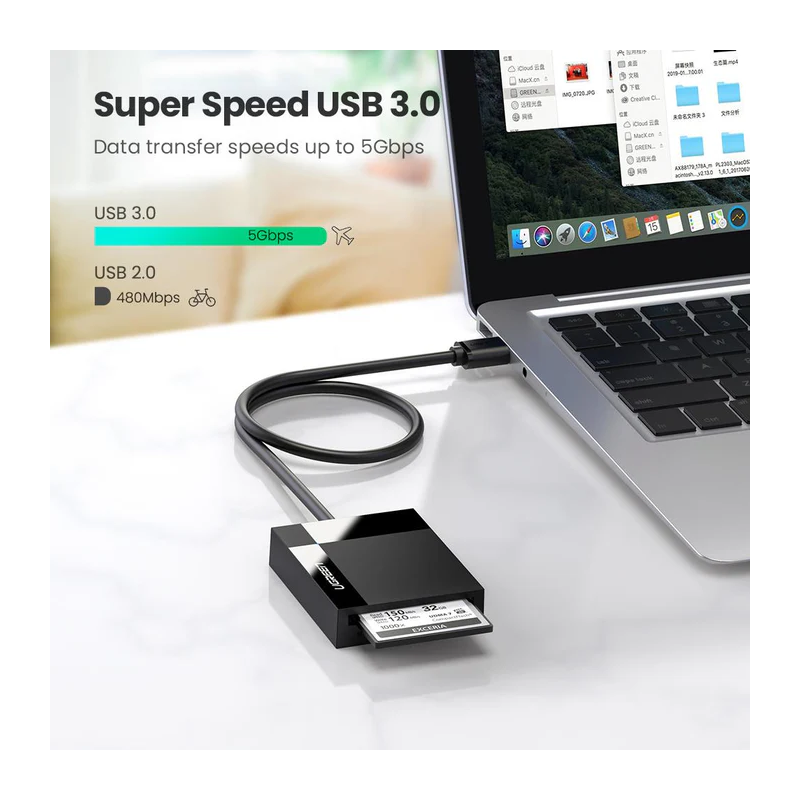 UGREEN USB 3.0 All-in-One Card Reader - CR125 - 30333