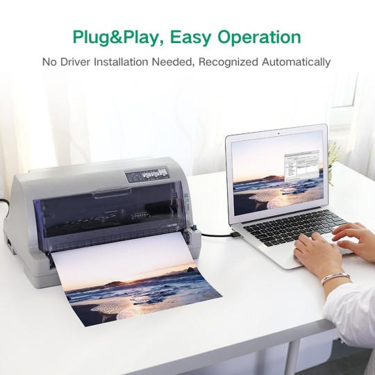 UGREEN USB 2.0 AM To BM Active Print Cable - US122 - 10374