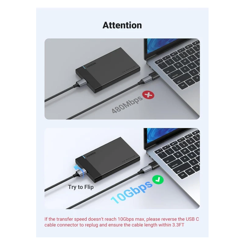 UGREEN USB-C Female to USB-A Male Adapter - US701 - 45275