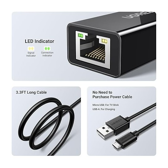 UGREEN Ethernet Adapter for TV Stick - CR110 - 30985