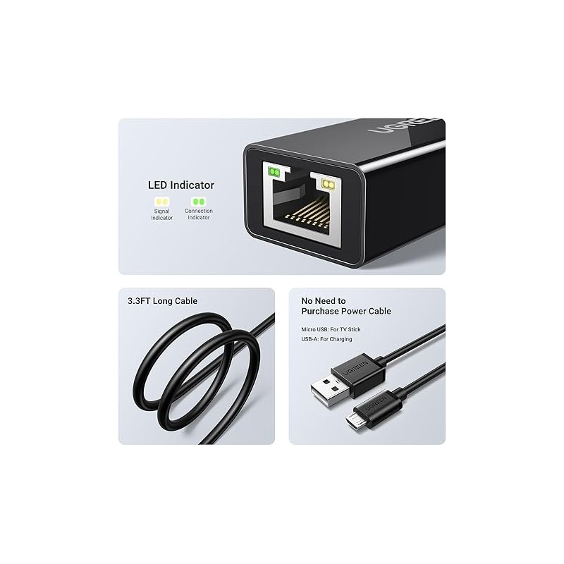 UGREEN Ethernet Adapter for TV Stick - CR110 - 30985