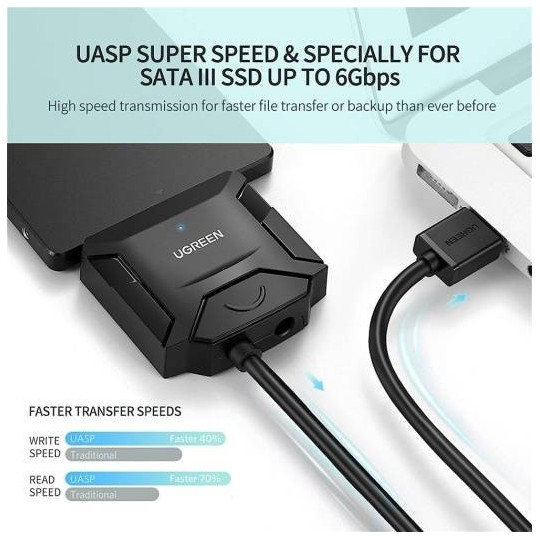 UGREEN USB to SATA Hard Drive Converter Cable EU - CR108 - 20611