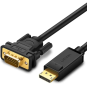 UGREEN DP Male to VGA Male Cable 1.5m (Black) - DP105 - 10247
