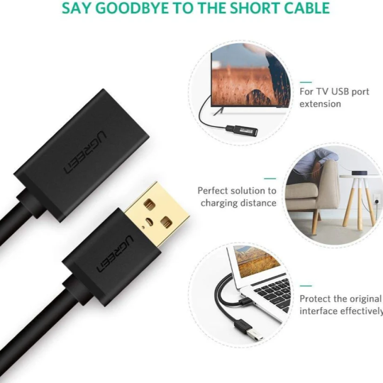 UGREEN USB 3.0 Extension Male Cable - US129 - 10368