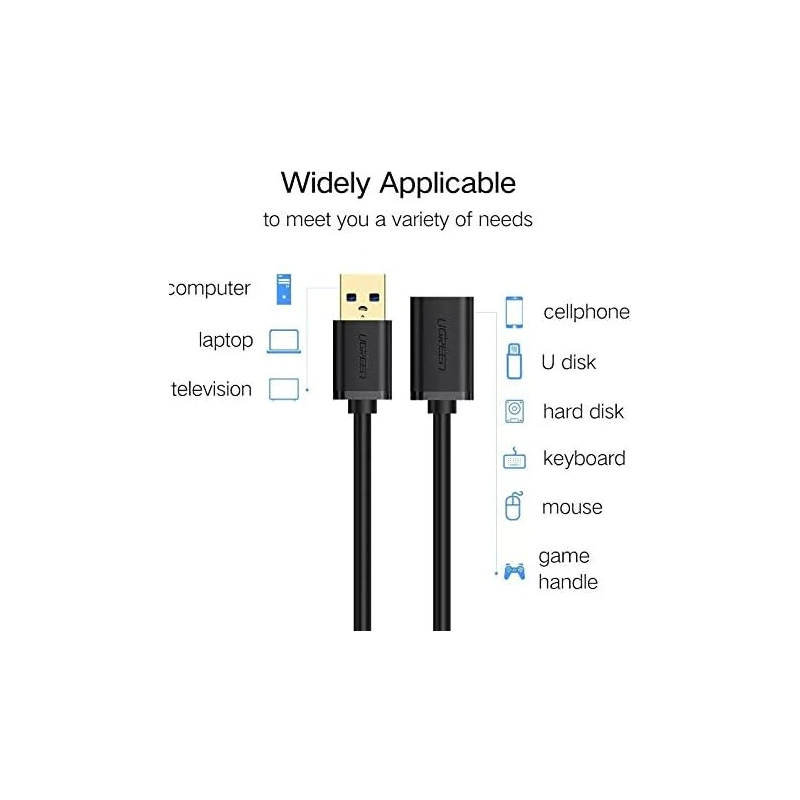 UGREEN USB 3.0 Extension Male Cable - US129 - 10368