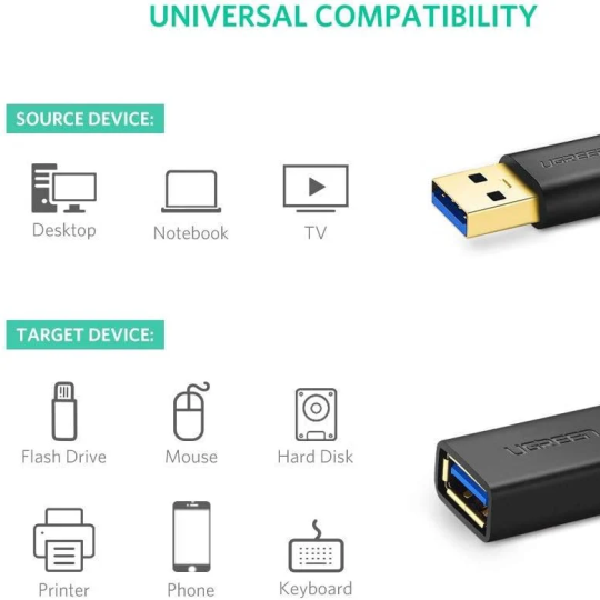 UGREEN USB 3.0 Extension Male Cable - US129 - 10368