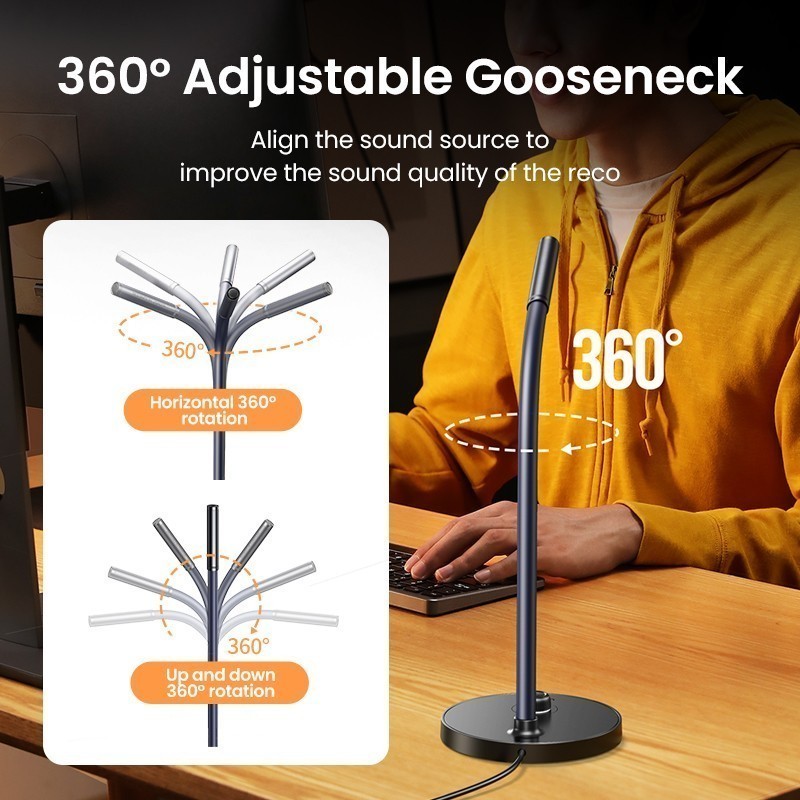 UGREEN 90416 USB Microphone Studio Recording Mic with Omnidirectional Pickup - CM564 - 90416