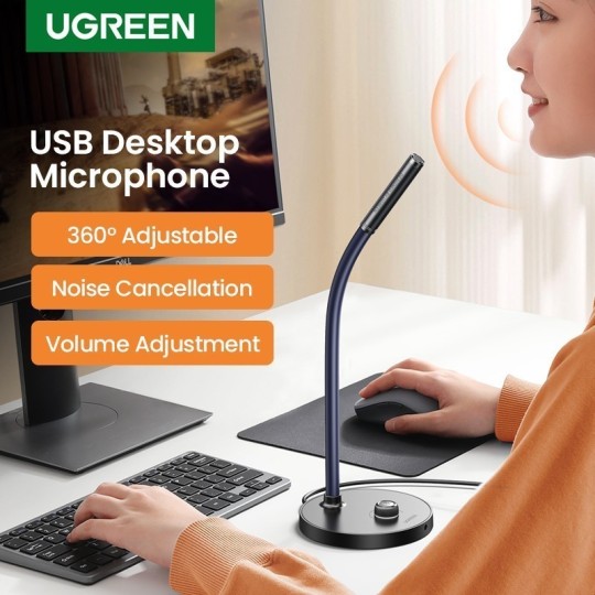 UGREEN 90416 USB Microphone Studio Recording Mic with Omnidirectional Pickup - CM564 - 90416
