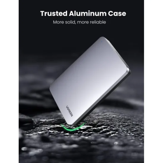 UGREEN 2.5'' SATA External Hard Drive Enclosure 6Gbps with C To A cable - CM300 - 70498