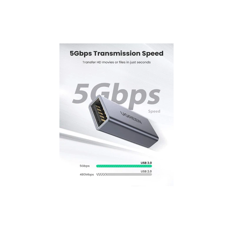 UGREEN USB3.0 A/F to A/F Adapter Aluminum Case - US381 - 20119