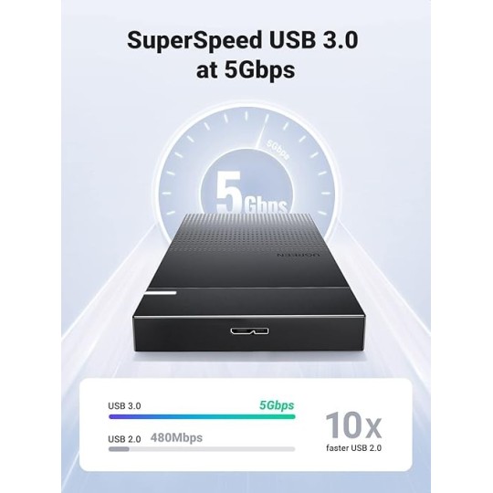 UGREEN USB 3.0 to SATA III Hard Drive Enclosure - US221 - 30848