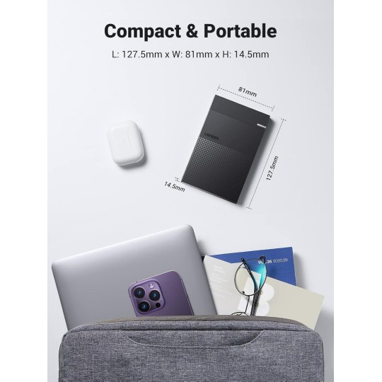 UGREEN USB 3.0 to SATA III Hard Drive Enclosure - US221 - 30848