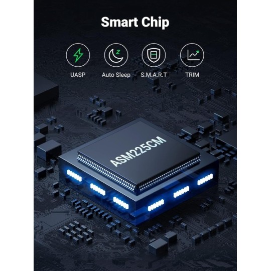 UGREEN 30847 2.5″ Hard Drive Enclosure USB 3.0 to SATA III Adapter Supports 2.5 Inch SSD & HDD - US221 - 30847