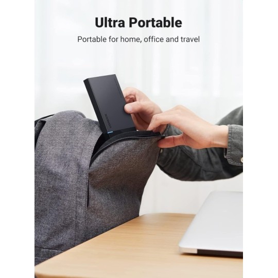 UGREEN 30847 2.5″ Hard Drive Enclosure USB 3.0 to SATA III Adapter Supports 2.5 Inch SSD & HDD - US221 - 30847