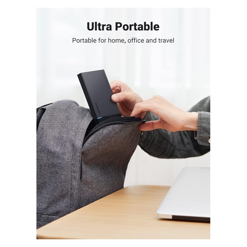 UGREEN 30847 2.5″ Hard Drive Enclosure USB 3.0 to SATA III Adapter Supports 2.5 Inch SSD & HDD - US221 - 30847