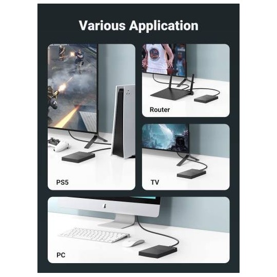 UGREEN 2.5 Inch Hard Drive Enclosure with Cable 5G - CM471 - 30719