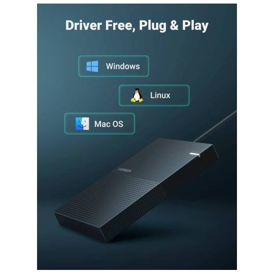 UGREEN 2.5 Inch Hard Drive Enclosure with Cable 5G - CM471 - 30719