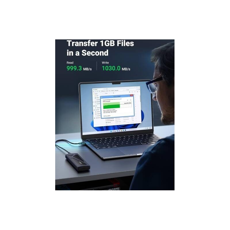 UGREEN USB-C Female to M.2 M-Key 10G Enclosure C TO C Cable - CM400 - 10902