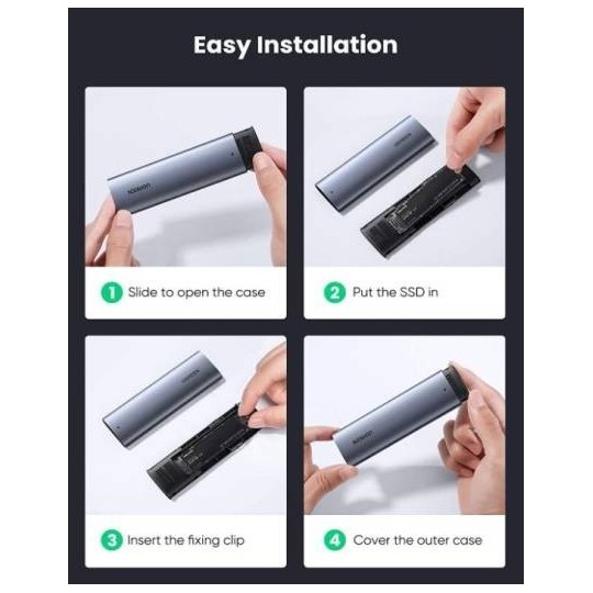 UGREEN USB 3.0 to M.2 NGFF 5G Enclosure A TO C Cable - CM400 - 10903