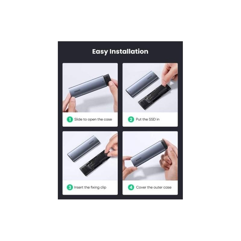 UGREEN USB 3.0 to M.2 NGFF 5G Enclosure A TO C Cable - CM400 - 10903