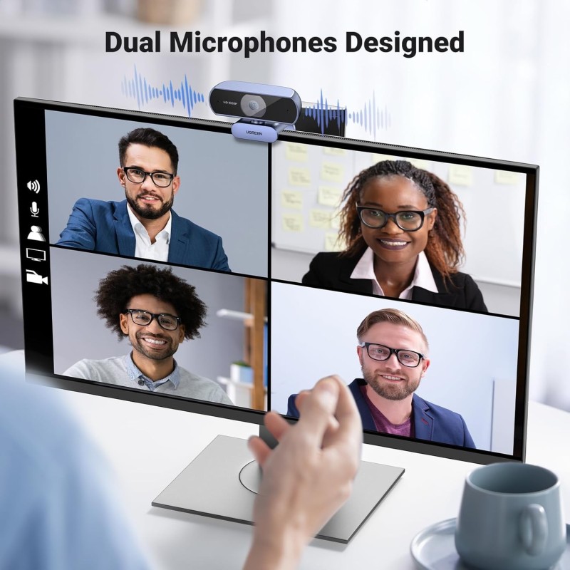 UGREEN USB HD Webcam 1080P With Mic 2M Cable - CM678 - 15728