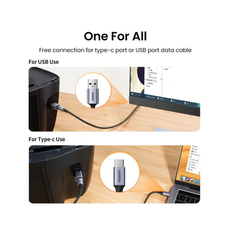 UGREEN USB2.0 USB-C/F to USB2.0 B/M Adapter - US382 - 20120